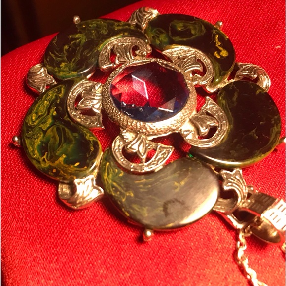 Vintage Arthur Pepper “Art” Silver and Green swirl pendant/necklace - Picture 13 of 13